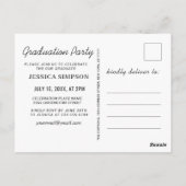 Modern 2024 FOTO Graduation Party Uitnodiging Afst (Achterkant)