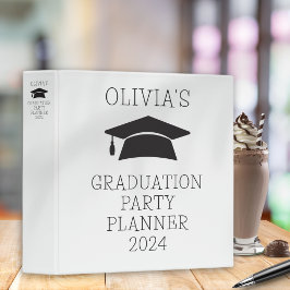 Modern 2024 Graduation Party Planner-bestand 1 1/2" Multomap