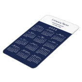 Modern 2024 Kalender Bedrijfsnaam Info Marine Wit Magneet (Linkerzijde)