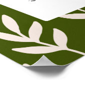 Modern 2024 Olijfgroene groenkalender Poster (Hoek)