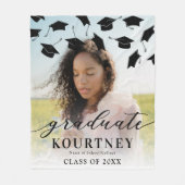 Modern 2025 Afstuderen Foto Afstuderen Fleece Deken (Voorkant)