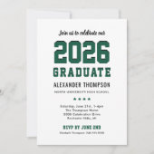 Modern 2025 Afstuderen Groen Afstudeerfeest Kaart (Voorkant)