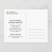 Modern 2025 Afstuderen Navy Yellow Photo Afstudere Uitnodiging Briefkaart (Achterkant)