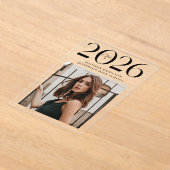 Modern 2025 Foto Acryl Afstuderen Aankondiging (Laagn)