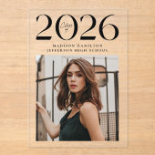 Modern 2025 Foto Acryl Afstuderen Aankondiging (Voorkant)
