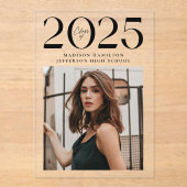 Modern 2025 Foto Acryl Afstuderen Aankondiging (Voorkant)
