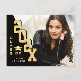 Modern 2025 FOTO Afstudeerder Graduation Party Inv Briefkaart
