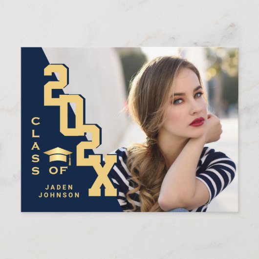 Modern 2025 FOTO Afstudeerder Graduation Party Inv Briefkaart (Voorkant)