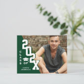 Modern 2025 FOTO Afstudeerder Graduation Party Inv Briefkaart (Staand voorkant)