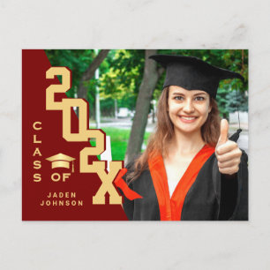 Modern 2025 FOTO Afstudeerder Graduation Party Inv Briefkaart