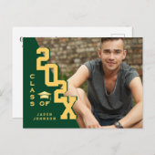 Modern 2025 FOTO Afstudeerder Graduation Party Inv Briefkaart (Voorkant / Achterkant)