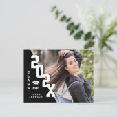 Modern 2025 FOTO Afstudeerder Graduation Party Inv Briefkaart (Staand voorkant)