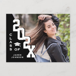 Modern 2025 FOTO Afstudeerder Graduation Party Inv Briefkaart