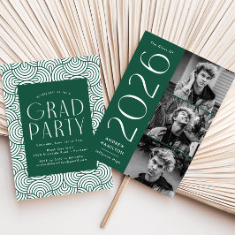 Modern 2025 Green 3 foto afstudeerfeest Kaart