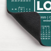 Modern 2025 Kalender Business Logo Blauw-Groen Muismat (Hoek)