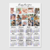 Modern 2025 Kalender Gold Script 15 Foto Magnetisc (Voorkant)