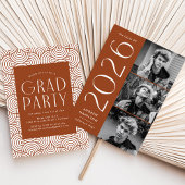 Modern 2025 Rust 3 foto afstudeerfeest Kaart