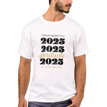Modern 2025 Trots Ouder Goud Zwart Afstuderen