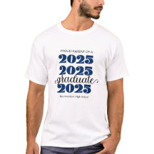 Modern 2025 Trotse Ouder Blauw Zwart Afstuderen