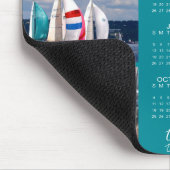 Modern 2026 Calendar 3-fotoscript gepersonaliseerd Muismat (Hoek)