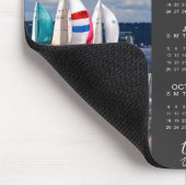 Modern 2026 Calendar 3 Photo Script Aangepaste kle Muismat (Hoek)