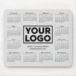 Modern 2026 Calendar Business Company Logo Gray Muismat