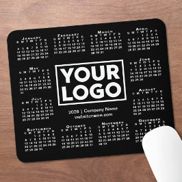Modern 2026 Calendar Business Logo Black Muismat