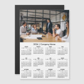 Modern 2026 Calendar Company Name Photo Magnet (Voorkant / Achterkant)