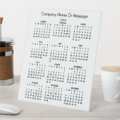 Modern 2026 Calendar Company Name Reclamebord Met Voetstuk (Insitu)