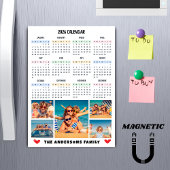 Modern 2026 Calendar Custom Photo Collage Magnet