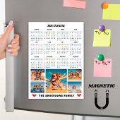 Modern 2026 Calendar Custom Photo Collage Magnet