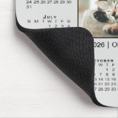 Modern 2026 Calendar Your Photo Name on Grey Muismat (Hoek)