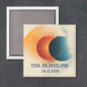 Modern 2026 Eclipse Aandenken Magneet