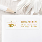 Modern 2026 Gold Script Typography Graduation Etiket (Insitu)