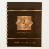 Modern 2026 gouden monogram naam script elegant planner (Voorkant)