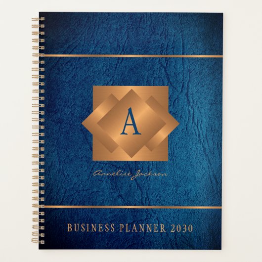 Modern 2026 gouden monogram naam script elegant planner (Voorkant)