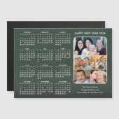 Modern 2026 Kalender Sage Green 5 Foto Magnetisch (Voorkant / Achterkant)