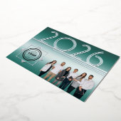 Modern 2026 New Year Logo Photo Greeting Card Folie Uitnodiging (Gedraaid)