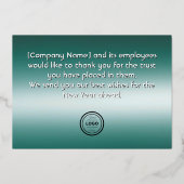 Modern 2026 New Year Logo Photo Greeting Card Folie Uitnodiging (Achterkant)