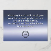 Modern 2026 New Year Logo Photo Greeting Card Folie Uitnodiging (Achterkant)