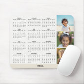 Modern 2026 Photo Collage Calendar Muismat (Met muis)