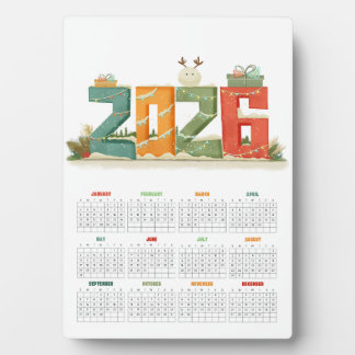 Modern 2026 Tabletop Desk Calendar - New year Fotoplaat