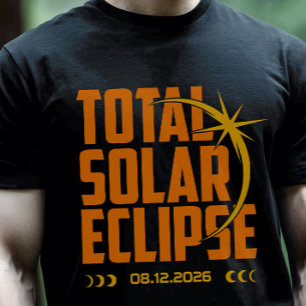 Modern 2026 Totale Zonsverduistering T-Shirt