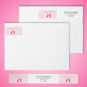 Modern 21st Twenty One Roze Verjaardagsfeest