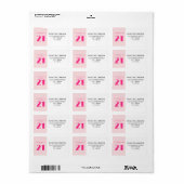Modern 21st Twenty One Roze Verjaardagsfeest Etiket (Full Sheet)