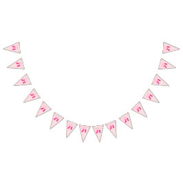 Modern 21st Twenty One Roze Verjaardagsfeest Vlaggetjes