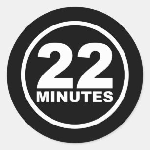Modern - 22 minuten ronde sticker