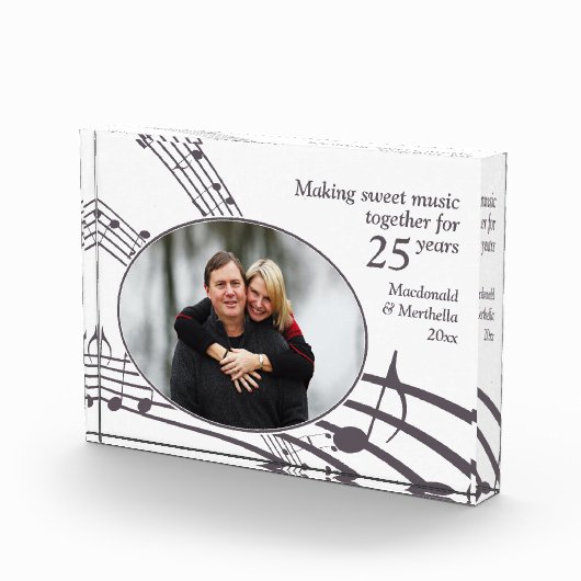 Modern 25th SILVER Jubileum SWEET MUSIC Fotoblokken (Rechts)