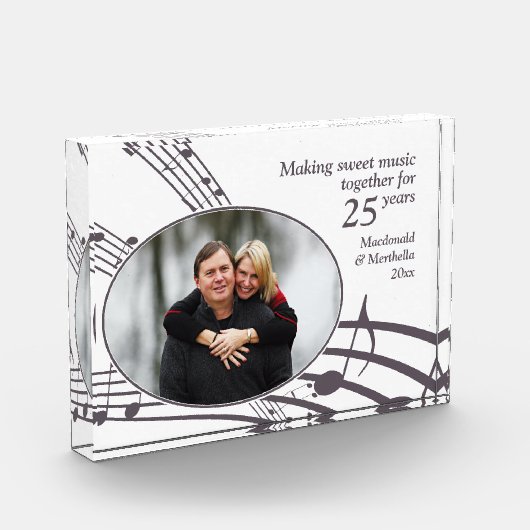 Modern 25th SILVER Jubileum SWEET MUSIC Fotoblokken (Links)