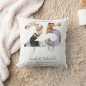 Modern 25th Wedding Jubileum 2 Foto Kussen (Deken)